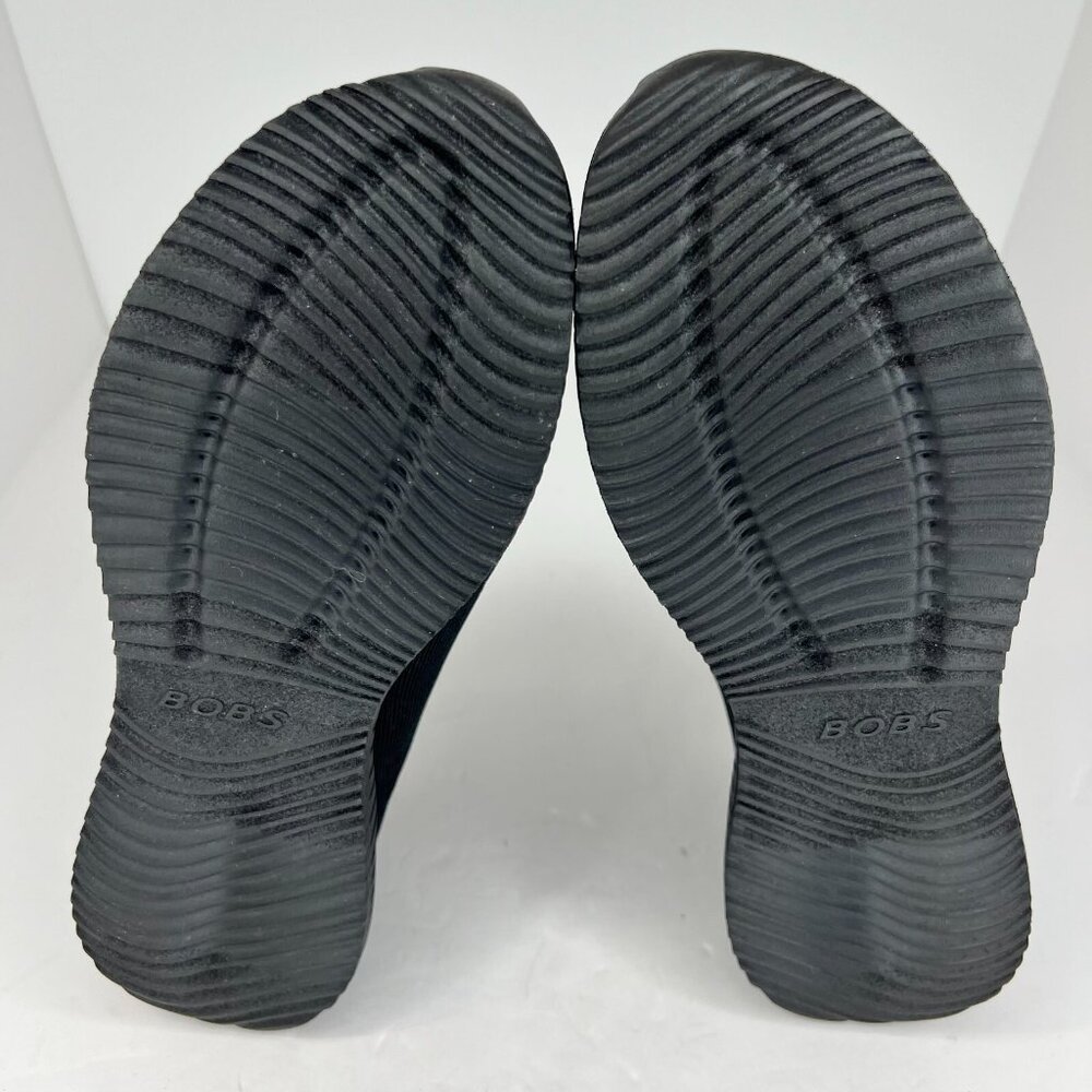 Skechers Bobs Womens 32504W Black Squad Tough Talk Lace Up Size 9 Walking Shoes - Picture 8 of 9